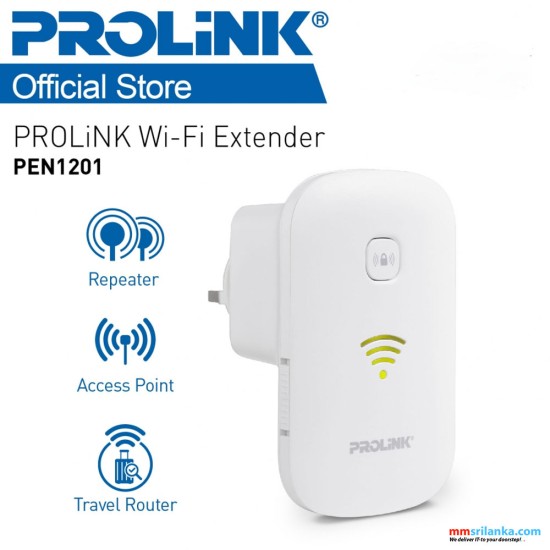 Prolink PEN1201 300Mbps Wi-Fi Range Extender Wireless Repeater Wireless Booster 